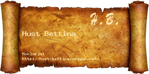 Hust Bettina névjegykártya